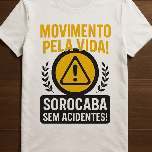 Camiseta Oficial “Movimento Pela Vida! Sorocaba Sem Acidentes!”